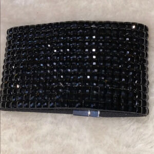 Fashion cuff  black Rhinestone bangle bracelet